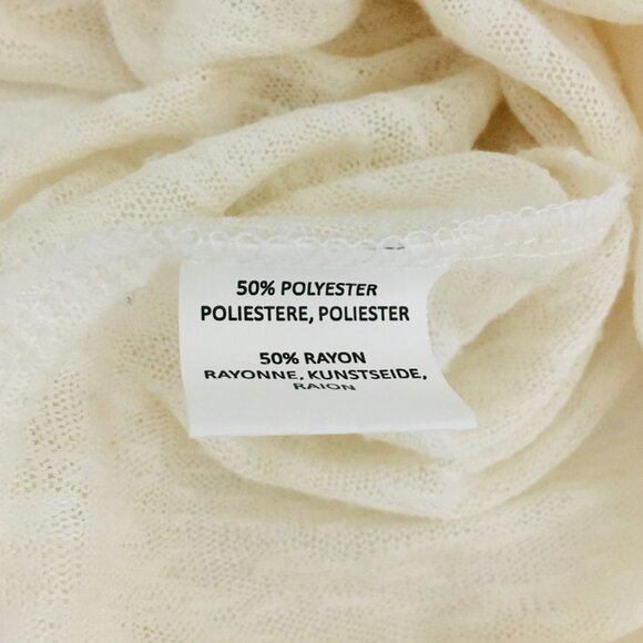 Anthropologie Akemi+Kin Asymmetrical Hi Low Off-White Pull-Over Sheer Tunic - M - Picture 8 of 8